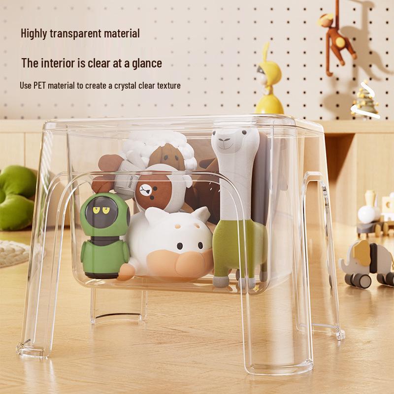 Thickened PET Collapsible Storage Stool for Kids - Small, Simple, and Durable Plastic Chair