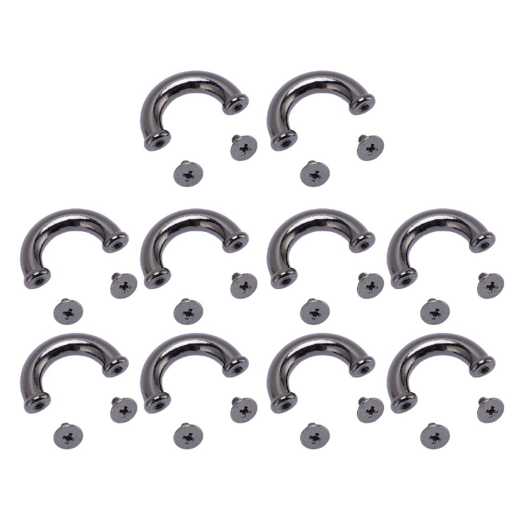 10 Seturi Conector U Cataramă Gunmetal 16.5x11x6mm Catarame Pod Arc 5.5mm Șuruburi Fier Încrucișate f