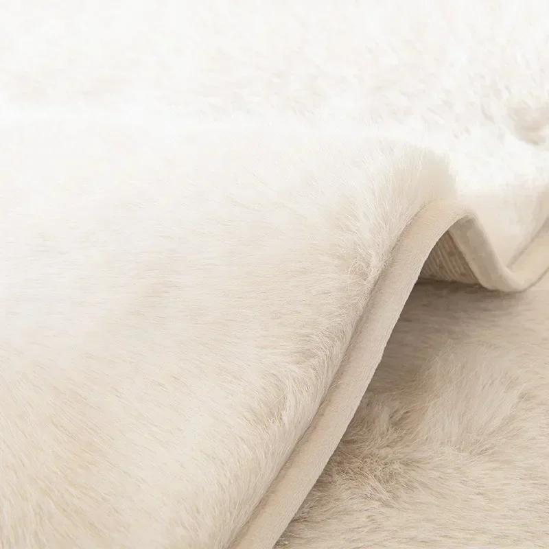 Winter Thick Sofa Towel Modern Fluffy Non-slip Plush Rabbit Wool Sofa Sitting Cushion Cover Slipcover Cushion Pad Towel