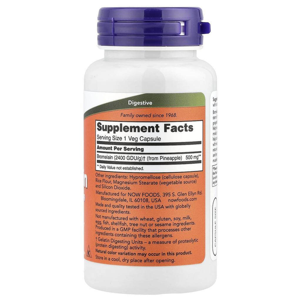 Bromelain, 500 Mg, 60 Veggie Capsules