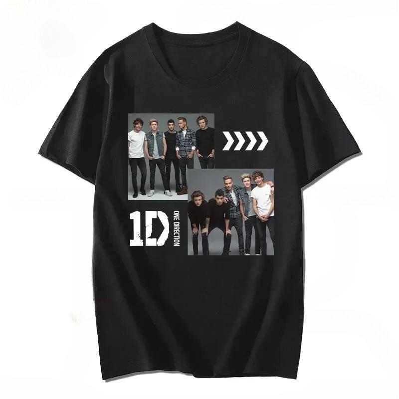 Unisex One Directions Printing Tshirt Cotton High Quality for SpringSummer Teeshirt Round Neck Popular Retro Tshirt Camisetas