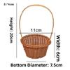 Beautiful Handmade Flower Storage Basket Hand-Woven Round Shape Storage Baskets Shopping Storage Hamper Basket