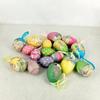 30/12PCS Easter Eggs Pendant Kit with Rabbit Painting Colorful Funny Painted Paper Eggs Educational Foam Hanging Ornaments
