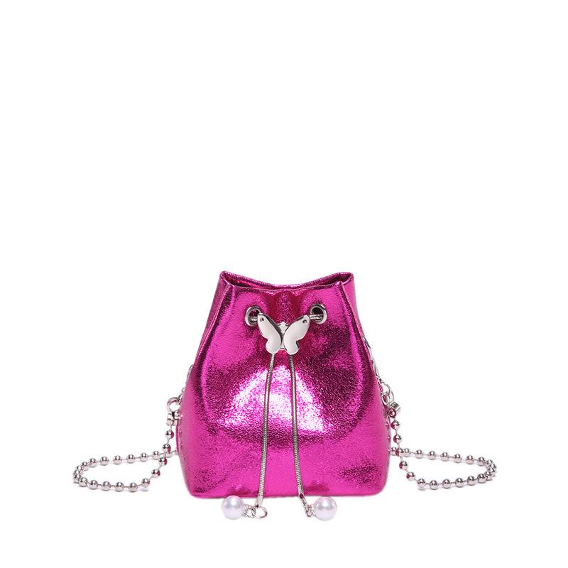 Bags Niche Versatile Chain Bag Women's 2025 New Korean Version Fashion Bright Star Ocean Style Crossbody Bucket Bag