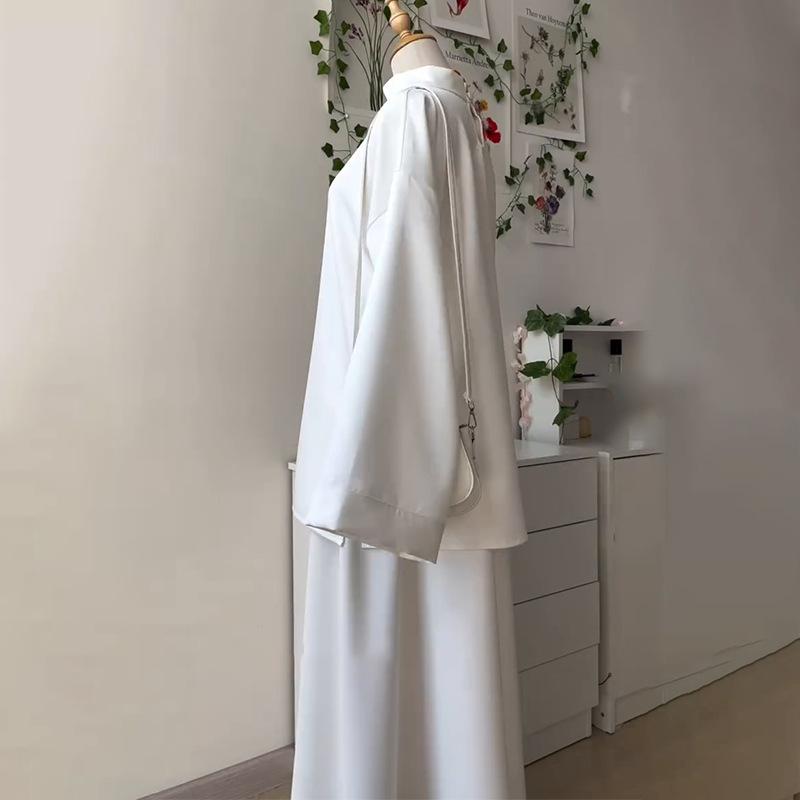 2025 European and American Amazon Cross-border Women's New Elegant and Sophisticated Comfortable Loose Casual Solid Color Suit Dress
