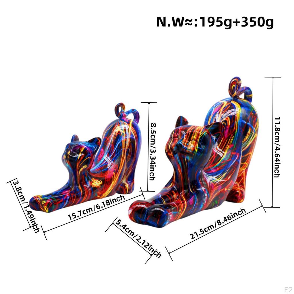 Katze Statue Figurine Tier Kunst Geschenke Ornament Skulptur für Kaffee Tisch Zu Hause