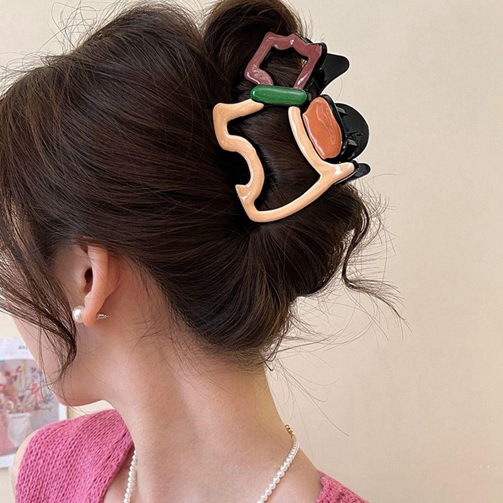 Cartoon Dog Hair Clip Hollow Out Animal Hair Claw Fashion Daily