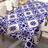Classic Blue And White Porcelain Tablecloth Table Cover Christmas Picnic Party Wedding Waterproof Desk Cloth Table Decor