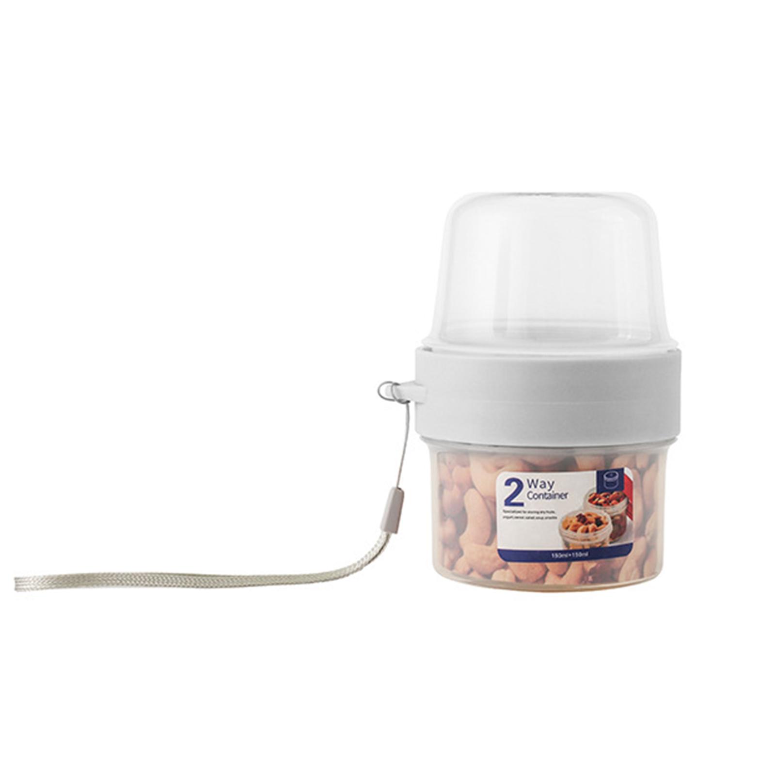 Creative Storage Tank Double-Layer Compartment Transparent Sealed Snacks Jar