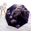 Lion Pattern, Automatic Folding Umbrella, Portable and Foldable Design, 8 Ribs, a Christmas or Birthday Gift.