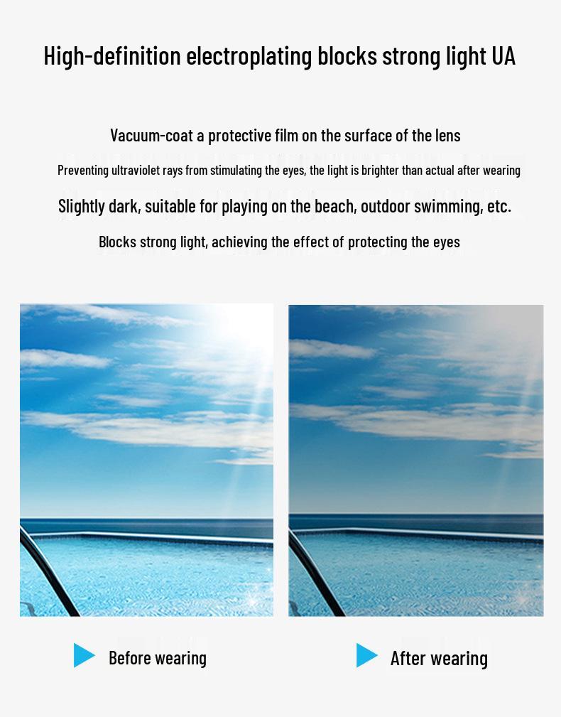 High-Definition Waterproof Anti-Fog Prescription Swimming Goggles for Adults