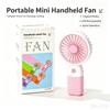 Mini Handheld Fan USB Rechargeable Foldable Pocket Cooling Fan 3 Speed Adjustable Silent Portable Fan for Travel Outdoor Student