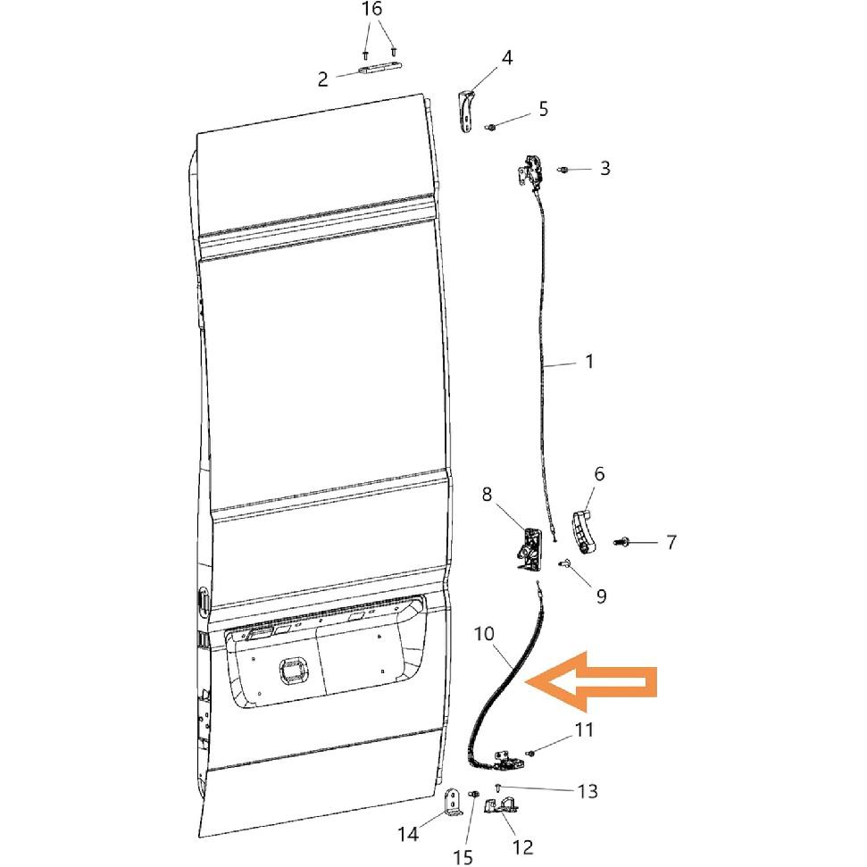 APPERFiT Rear Cargo Door Latch-Left-Lower 68226089AC Compatible With Dodge Ram ProMaster Cargo Van 1500 2500 3500 2014-