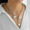 Women's Necklace All-match Adjustable Pearl Brooch Style Pendant Necklace