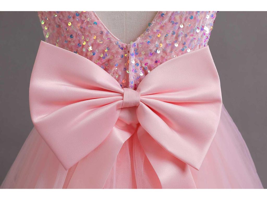 Girls' 2025 Sequin Princess Evening Dress