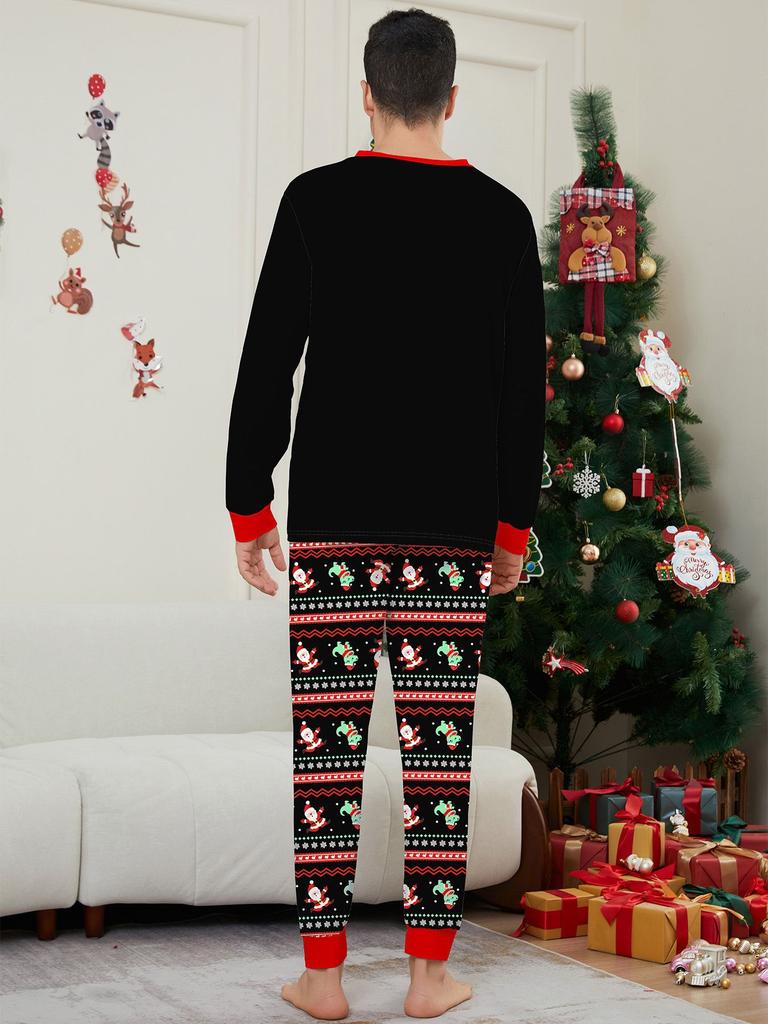 Christmas Parent Child Family Set Home Furnishings Christmas Pajamas Two Piece Set