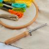 Wooden Metal Punch Needle Kit Felting Needles Embroidery Tools Wool Yarn Crafts Sewing Needle Set Stitching Needles