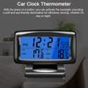 Ceas Auto Termometru 2 în 1 Ceas Digital și Termometru cu Afișaj LCD Iluminat din Spate Comutare 12H 24H pentru