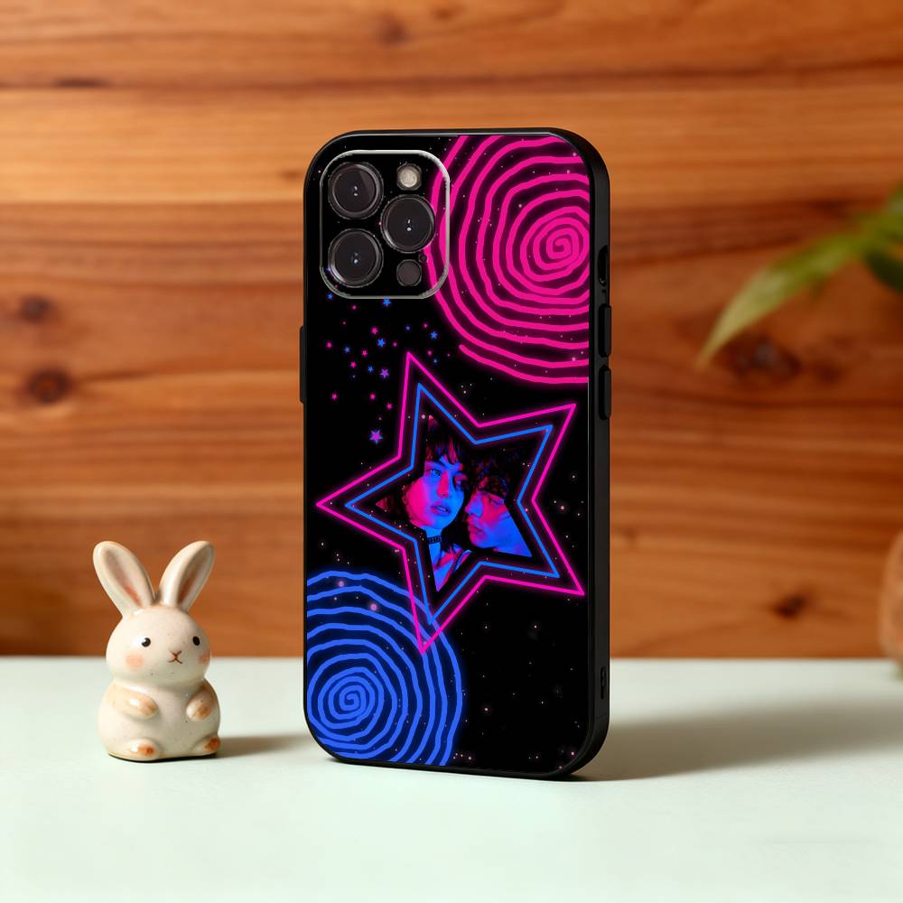 

H-Hot popular Band T-TV Girl Phone Case For iPhone17,16,15,14,13,12Plus,Pro Max,XS,5G Soft Silicone Black Cover iPhone14ProMax