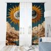 Sun God - Printed Curtains -100% Polyester -2pc for Bedroom Curtains and Living Room Decoration.