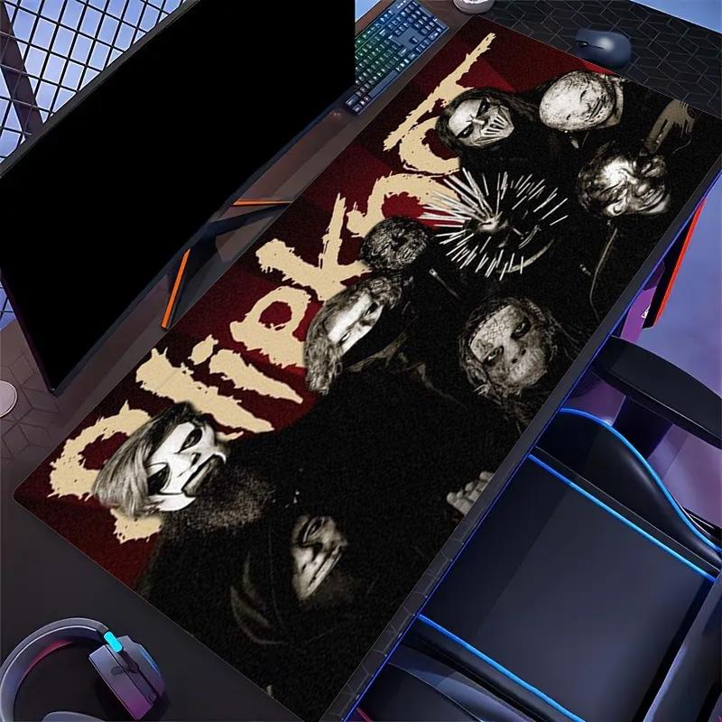 Slipknot Mask Horror Graphic Large Desk Mat Non Slip Gaming Mouse Pad for Computer Desk Rock Band Fan Decor