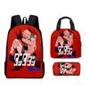 Classic Popular Peculiar Funny Dandadan 3D Printed 3pcs/Set Pupil School Bags Laptop Daypack Backpack Lunch Bag Pencil Case