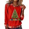 Women's Fashion Christmas Printed Long-Sleeve Pullover Top