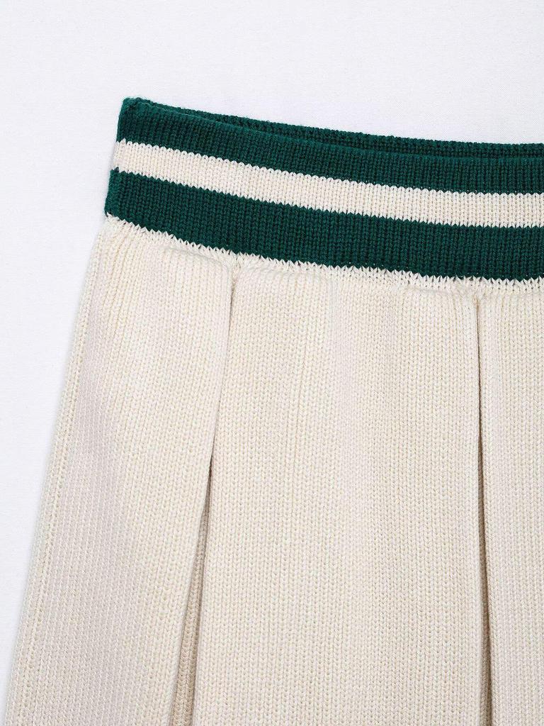 TAOP&ZA Women's Turn-Down Collar Pullover & Pleated Mini Skirt Set