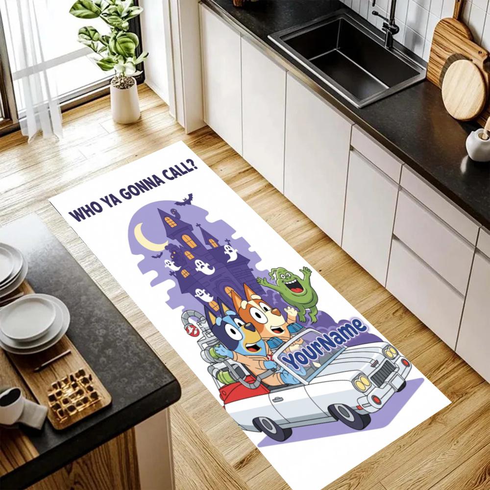 Bluey Customize Your Name Kitchen Rug Runner Rug Laundry Mat Hallway Entryway The Best Gift Choice