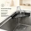 Stainless Steel Sink Corner Rack Anti-Rust Punch-Free Dish Drying Rack Quick Water Drainage Hollowed Dishcloth Sponge Stand