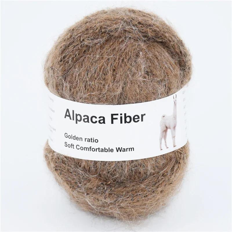 1 szt. 50g Przędza z Moheru Alpaki Długi Plusz Gruba Wełna Szydełkowa Do Robienia na Drutach Szalika Swetra dla Dzieci Letni Zimowy Nici 380m/416yd