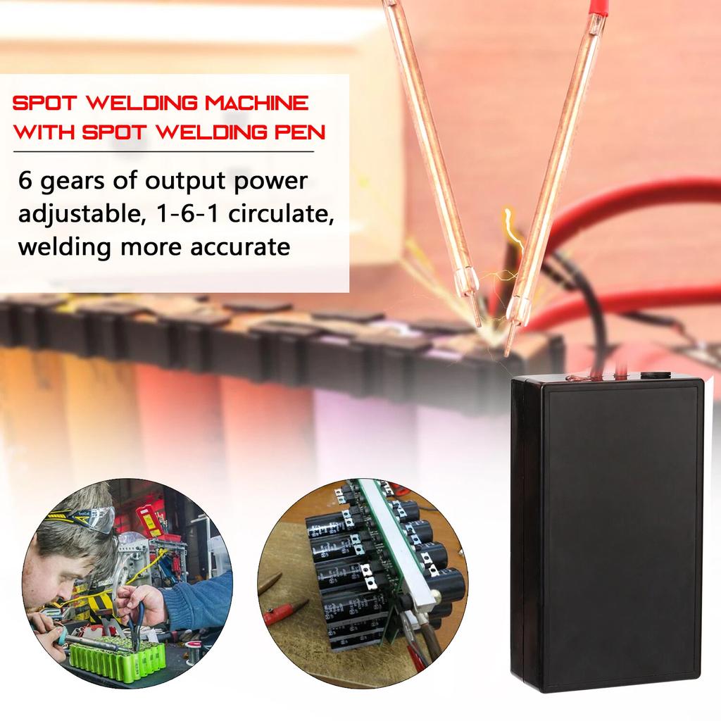 Portable Mini Spot Welder Machine 6 Speed Adjustment Energy Storage Mini Touch Welder DIY Battery Welding Tool Kit Handheld