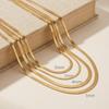 2mm 3mm 4mm 5mm Minimalist Snake Chain Necklace Choker Stainless Steel Herringbone Gold Color Jewelry For Women and Men