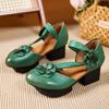 Fashion GKTINOO 2025 New Women Sandals Summer Genuine Leather Flowers Handmade Sandals Retro Style Round Toe Middle Heels Women's Shoes