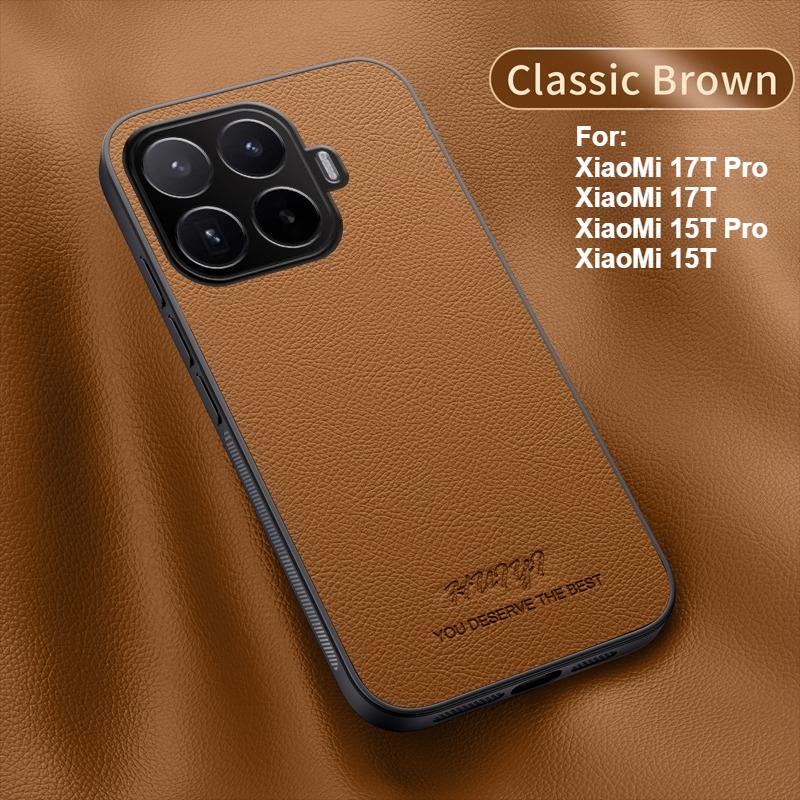 For XiaoMi 17T 15T Pro Case High-end Plain Leather Magnetic All-Clad Ultra-Thin Cover For XiaoMi 17t Pro Shockproof Bumper Funda