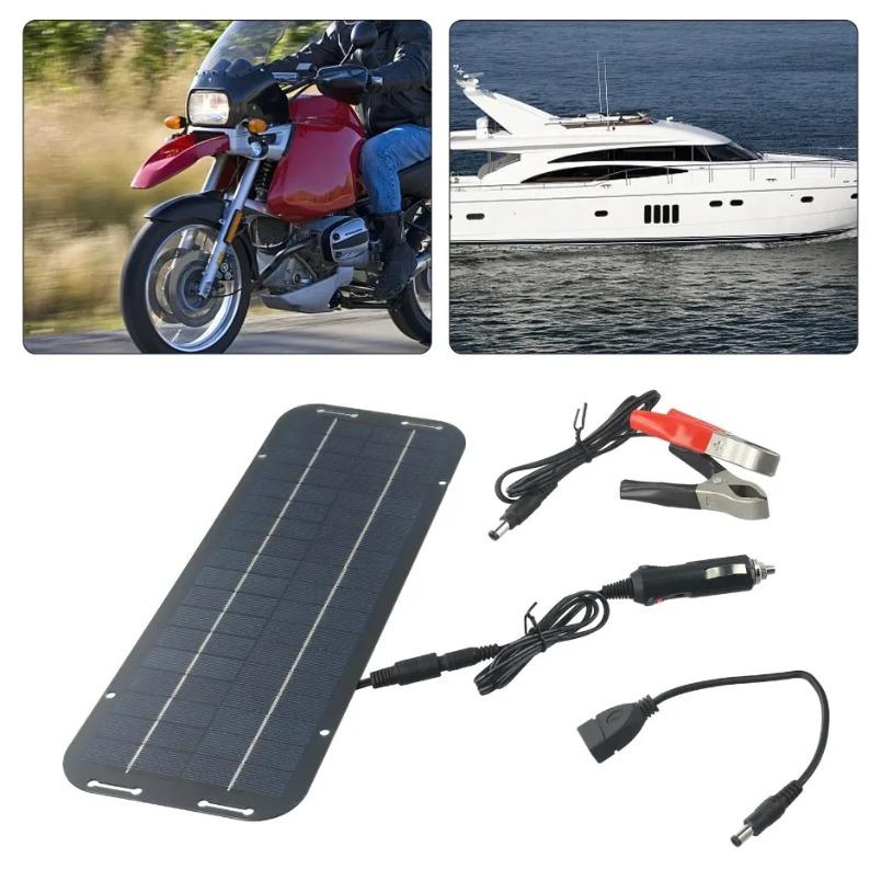 12V Solar Panel Solar Battery Charger Car Van Boat Kit Portable Monocrystalline Solar Battery Trickle Charger