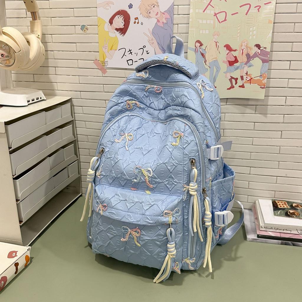 Schoolbag New Sweet Star Bone Backpack Girls Small Fresh Candy Color Schoolbag Sweet Lightweight Large Capacity Backpack