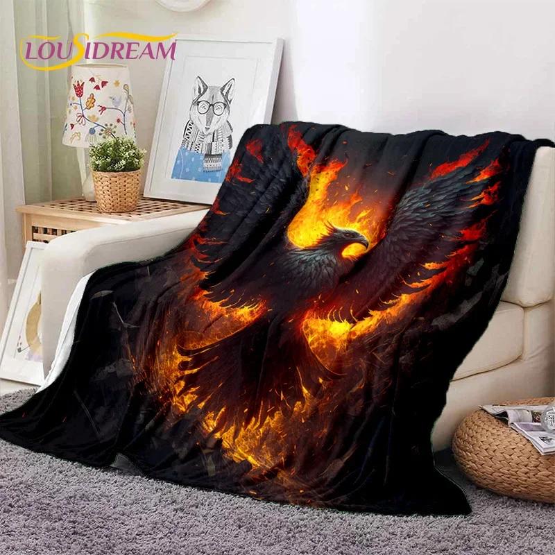 Cute Owl Eagle Birds Cartoon 3D Soft Flannel Blanket for Beds Bedroom Sofa Picnic,Throw Blanket for Cover Outdoors Leisure Gift