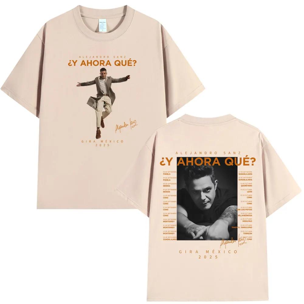 Singer Alejandro Sanz Album 2026 Graphic Tees Men Women Fashion Casual T-shirt Summer Cotton Fashion Loose T-shirts Fan Gifts