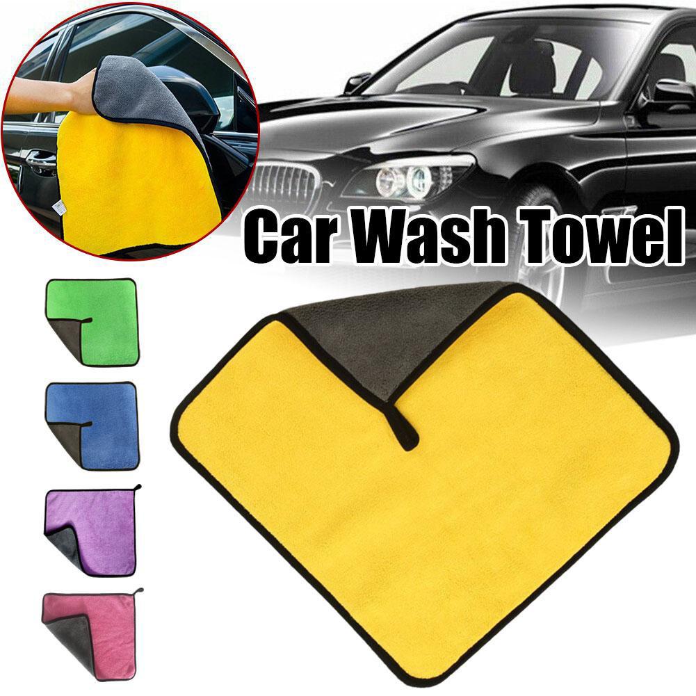 NEW High-end 1~5PCS Microfiber Thick Coral Fleece Car Tool Absorbent Multipurpose Car Accessories Super Double-sided Cleani Q4T4