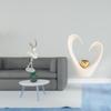Modern Dancing Girl Heart Figurine Sculpture Creative Minimalist Desktop Ornament for Bedroom Living