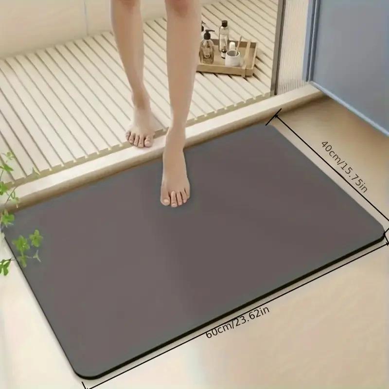 Solid Color Simple Bathroom Mat Bathroom Door Mat Household Soft Diatom Mud Toilet Door Mat