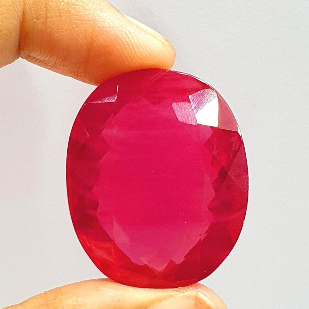 103 Cts Natural Certified Mozambique Blood Pink Ruby Oval Shape Gemstone