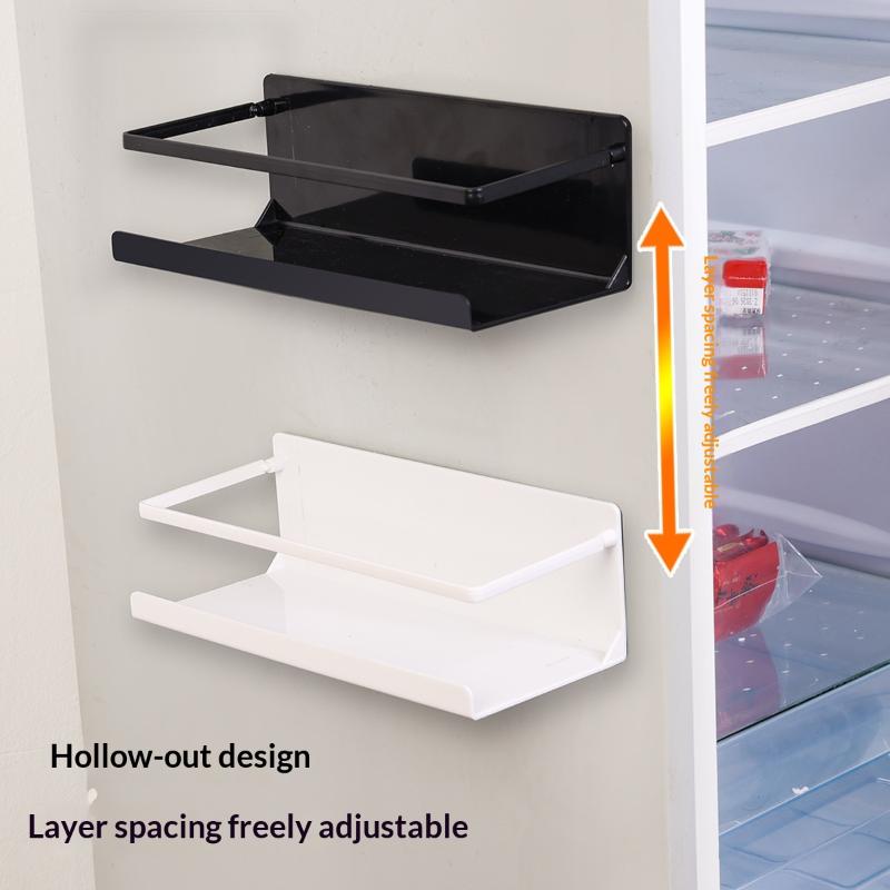 Magnetischer Kühlschrank-Aufbewahrungsständer Abnehmbarer Eisen-Organizer für Gewürze, Gewürze, Küchenspeisekammer Platzsparer