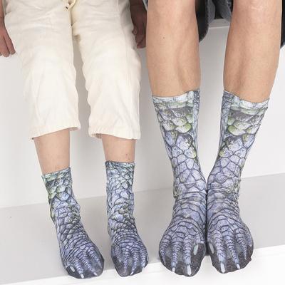 Skarpety 3D w zwierzęce łapy nowość śliczne nogi stopy skarpety do kolan zabawny wzór Unisex dorosłe kobiety mężczyźni dziewczęta nastolatki dzieci dorosła para prezenty bożonarodzeniowe sukienka załogi skarpetki
