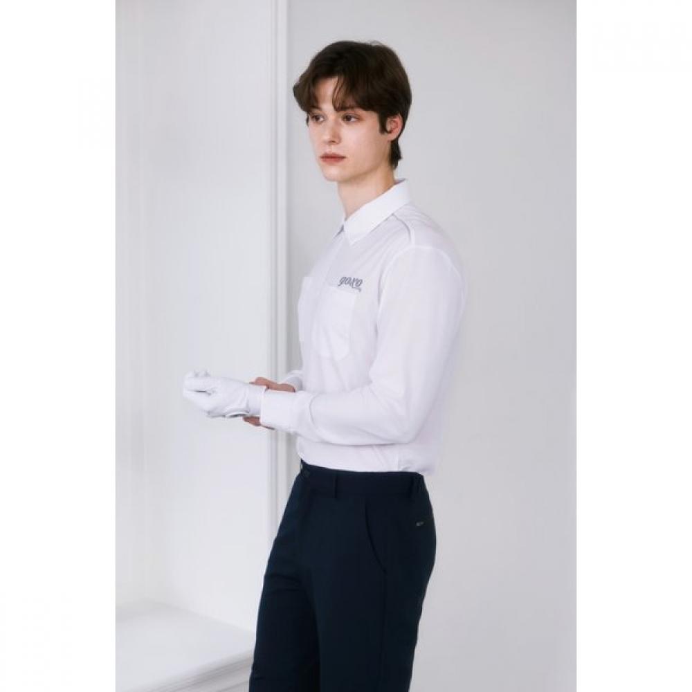 Goxo White Long Sleeve Two Pocket Collar XXL(110)