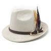 Faux Suede Gentleman Hat Small Brim Classic Jazz Panama Hat