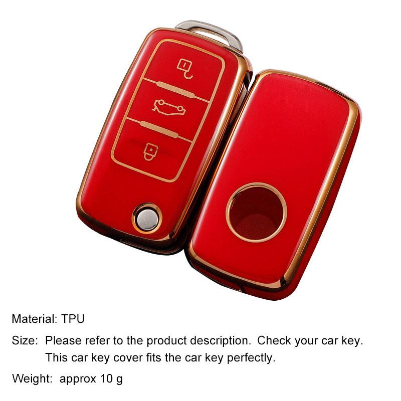 TPU Car Key Case Cover Fob For VW Volkswagen Polo Tiguan Passat B5 B6 B7 Golf MK Jetta Skoda Kodiaq Superb Octavia Seat