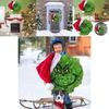 Grinch Green Plush Christmas Wreath Decorative Hanging Ornament For Festive Decor