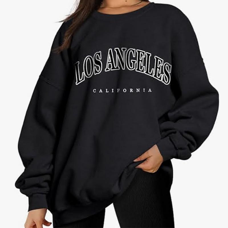 New women's spring and autumn casual tops, fashionable loose sweatshirts